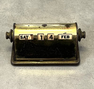 画像1: ブラス製 デスクトップ パーペチュアルカレンダー (VINTAGE)