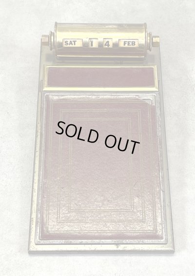 画像1: PARK SHERMAN メモパッド付き ブラス製 デスクトップ パーペチュアルカレンダー (VINTAGE)