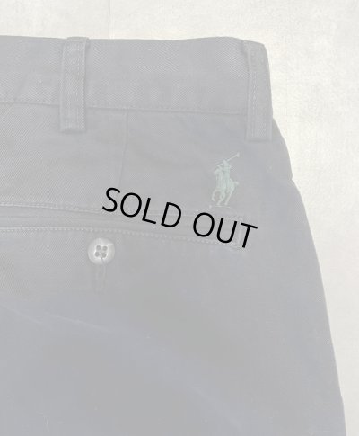 画像4: 90'S RALPH LAUREN "ETHAN PANT" ツープリーツ チノパンツ ブラック (VINTAGE)