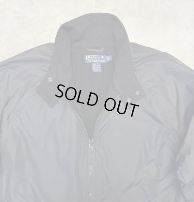 画像3: 90'S RALPH LAUREN ロゴ無し 裏地フリース ナイロン ドリズラージャケット ブラック (VINTAGE)