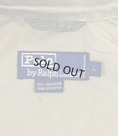 画像2: 90'S RALPH LAUREN チンスト付き ポプリン ハンティングジャケット カーキ (VINTAGE)