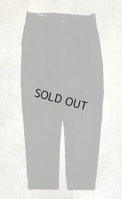 画像1: 90'S RALPH LAUREN "ETHAN PANT" ツープリーツ チノパンツ ブラック (VINTAGE)