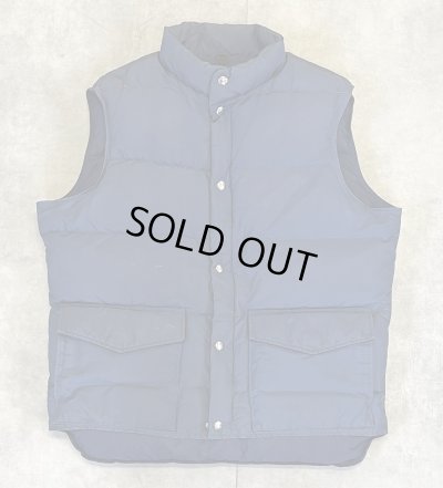 画像1: 70'S LL Bean 筆記体タグ グースダウン ダウンベスト ネイビー (VINTAGE)