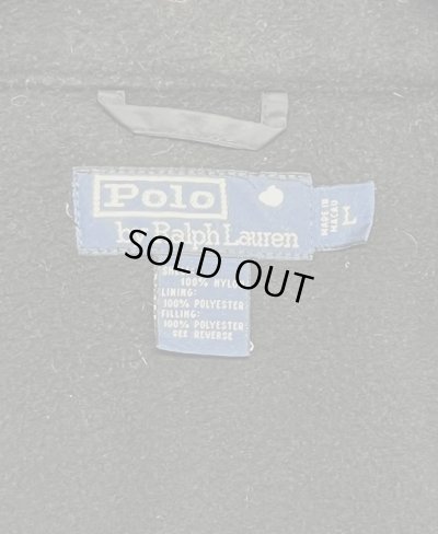 画像2: 90'S RALPH LAUREN ロゴ無し 裏地フリース ナイロン ドリズラージャケット ブラック (VINTAGE)