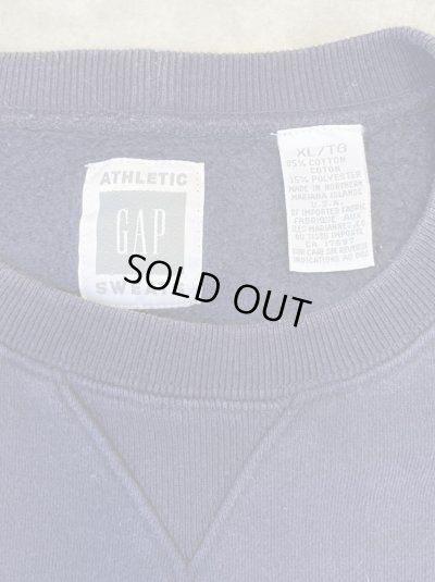 画像2: 90'S GAP 旧タグ ヘビーウエイト 前Vガゼット付き スウェットシャツ ネイビー (VINTAGE)