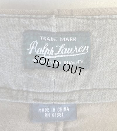 画像3: 90'S RALPH LAUREN モールスキンパンツ IDEALジップ ダークカーキ (VINTAGE)