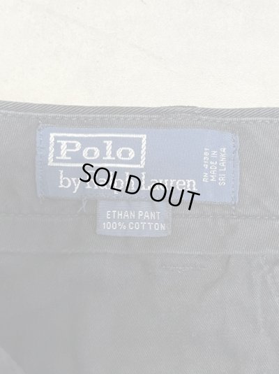 画像2: 90'S RALPH LAUREN "ETHAN PANT" ツープリーツ チノパンツ ブラック (VINTAGE)