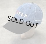 AFEX 6パネル ツートンカラー デニム ベースボールキャップ インディゴ/ブラック (USED)