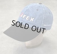 AFEX 6パネル ツートンカラー デニム ベースボールキャップ インディゴ/ブラック (USED)