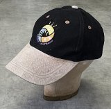 IPSWITCH AUSTRALIA 6パネル レザー/コットン ツートンカラー ベースボールキャップ ブラック/ベージュ (USED)