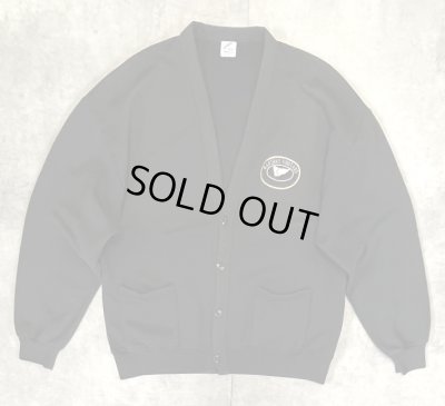 画像1: 80'S JERZEES "MARTHA'S VINEYARD" スウェット カーディガン ブラック USA製 (VINTAGE)