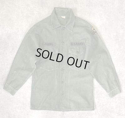 画像1: 70'S アメリカ軍 US ARMY OG107 コットンサテン ユーティリティシャツ (VINTAGE)