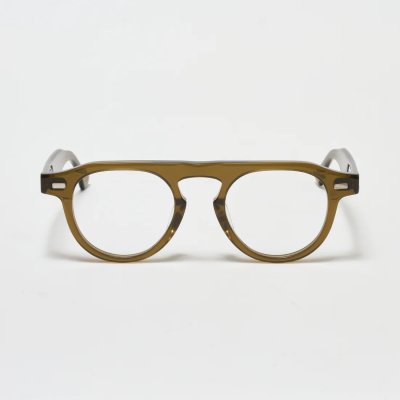 画像1: H OPTICAL "H-12" アイウェア オリーブ/クリアレンズ (NEW)