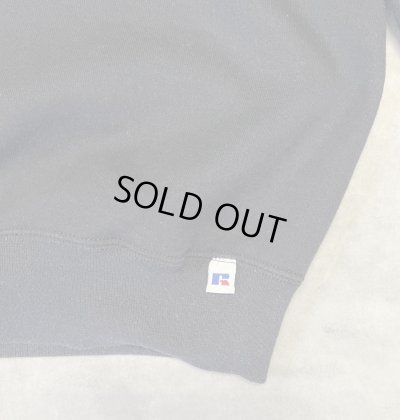 画像3: 90'S RUSSELL ATHLETIC 前Vガゼット付き クルーネック スウェットシャツ ブラック USA製 (VINTAGE)