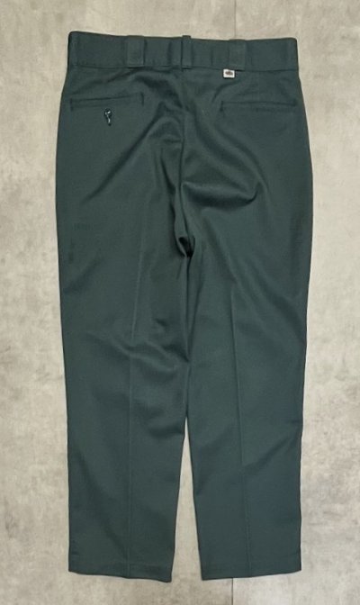 画像1: 80'S DICKIES 874 チビタグ ワークパンツ ダークグリーン W36L29 USA製 (VINTAGE)