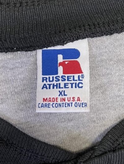 画像2: 90'S RUSSELL ATHLETIC ヘンリーネック スウェットシャツ ブラック USA製 (VINTAGE)