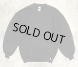 90'S RUSSELL ATHLETIC 前Vガゼット付き クルーネック スウェットシャツ ブラック USA製 (VINTAGE)