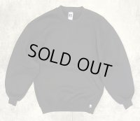 90'S RUSSELL ATHLETIC 前Vガゼット付き クルーネック スウェットシャツ ブラック USA製 (VINTAGE)