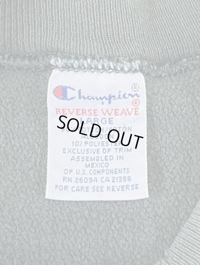 画像2: 90'S CHAMPION "三段プリント" 刺繍タグ リバースウィーブ フェードグリーン メキシコ製 (VINTAGE)