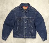 80'S LEVIS "71411" スモールe 4thモデル 裏地チェック デニムジャケット インディゴ 46L USA製 (VINTAGE)