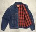 画像3: 80'S LEVIS "71411" スモールe 4thモデル 裏地チェック デニムジャケット インディゴ 46L USA製 (VINTAGE) (3)