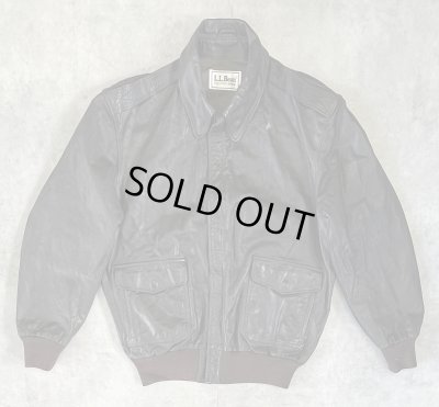 画像1: 80'S LL Bean "A-2" レザー フライトジャケット ダークブラウン TALONジップ USA製 (VINTAGE)