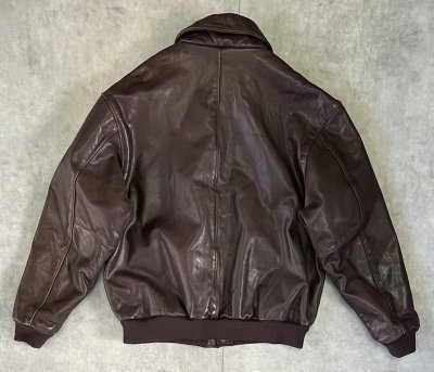 画像6: 90'S LANDS' END "A-2" レザー フライトジャケット ダークブラウン SCOVILLジップ USA製 (VINTAGE)