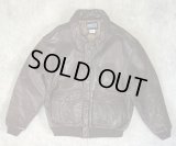 90'S LANDS' END "A-2" レザー フライトジャケット ダークブラウン SCOVILLジップ USA製 (VINTAGE)