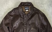 他の写真1: 90'S LANDS' END "A-2" レザー フライトジャケット ダークブラウン SCOVILLジップ USA製 (VINTAGE)