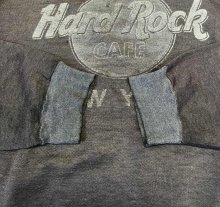 他の写真2: 90'S HARD ROCK CAFE NEW YORK ラグランスリーブ スウェットシャツ フェードブラック (VINTAGE)