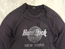 他の写真1: 90'S HARD ROCK CAFE NEW YORK ラグランスリーブ スウェットシャツ フェードブラック (VINTAGE)