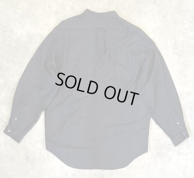 画像3: 90'S RALPH LAUREN "POSTBOY" 長袖 バンドカラーシャツ ブラック/グリッドチェック (VINTAGE)