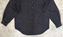 他の写真3: 90'S RALPH LAUREN "POSTBOY" 長袖 バンドカラーシャツ ブラック/グリッドチェック (VINTAGE)