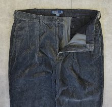 他の写真1: 90'S RALPH LAUREN "ANDREW PANT" ツープリーツ 太畝コーデュロイパンツ チャコール (VINTAGE)