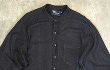 他の写真1: 90'S RALPH LAUREN "POSTBOY" 長袖 バンドカラーシャツ ブラック/グリッドチェック (VINTAGE)