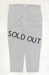 90'S RALPH LAUREN "ANDREW PANT" ツープリーツ 太畝コーデュロイパンツ チャコール (VINTAGE)