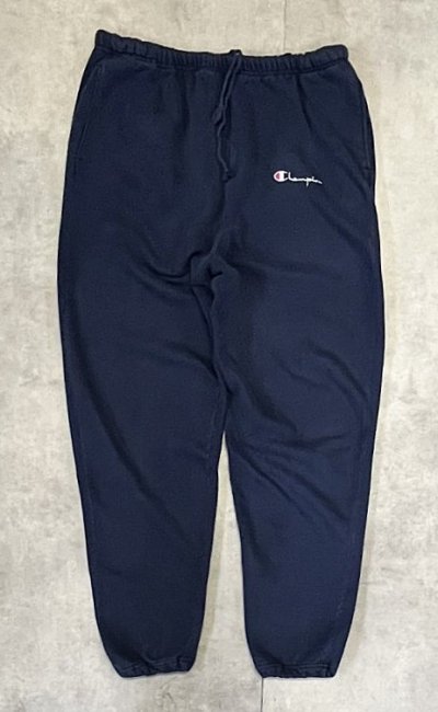 画像1: 90'S CHAMPION 青タグ ポケット付き スウェットパンツ ネイビー USA製 (VINTAGE)