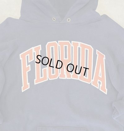 画像3: 90'S CHAMPION "FLORIDA" 刺繍タグ リバースウィーブ パーカー ネイビー USA製 (VINTAGE)