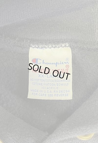 画像2: 90'S CHAMPION "FLORIDA" 刺繍タグ リバースウィーブ パーカー ネイビー USA製 (VINTAGE)