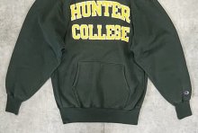 他の写真3: 90'S CHAMPION "HUNTER COLLEGE" 刺繍タグ リバースウィーブ パーカー グリーン USA製 (VINTAGE)