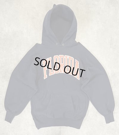 画像1: 90'S CHAMPION "FLORIDA" 刺繍タグ リバースウィーブ パーカー ネイビー USA製 (VINTAGE)