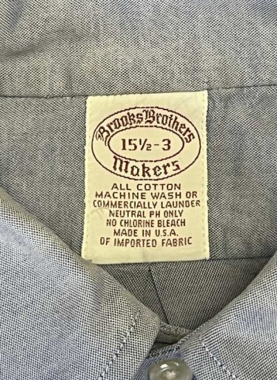 画像2: 90'S BROOKS BROTHERS "MAKERS" オックスフォード BDシャツ ブルー USA製 (VINTAGE)