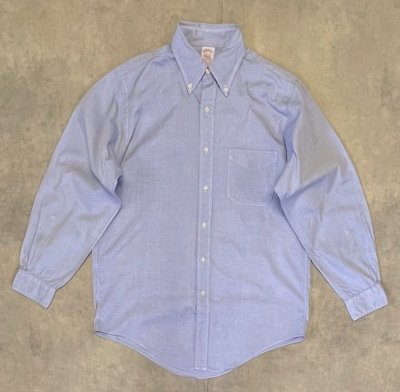 画像1: 90'S BROOKS BROTHERS "MAKERS" オックスフォード BDシャツ ブルー USA製 (VINTAGE)