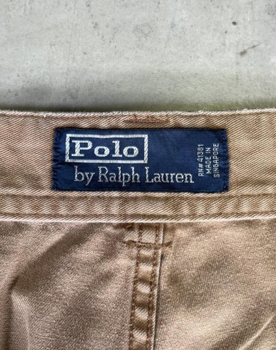 画像2: 90'S RALPH LAUREN ボタンフライ ペインターパンツ タン W38L30 (VINTAGE)