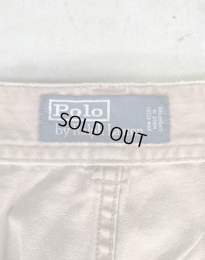 画像2: 90'S RALPH LAUREN ボタンフライ ペインターパンツ タン W38L30 (VINTAGE)