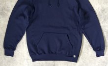 他の写真3: RUSSELL ATHLETIC "DRI-POWER" 前Vガゼット付き プルオーバーパーカー ネイビー (NEW)