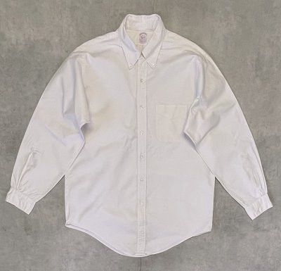 画像1: 90'S BROOKS BROTHERS "MAKERS" オックスフォード BDシャツ ホワイト USA製 (VINTAGE)