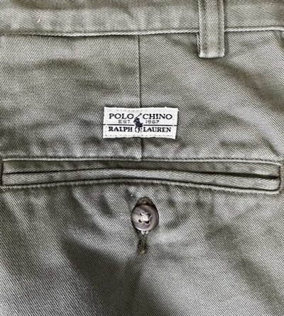 画像4: 90'S RALPH LAUREN "ANDREW PANT" ツープリーツ チノパンツ カーキ (VINTAGE)