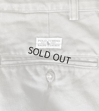 画像4: 90'S RALPH LAUREN "ANDREW PANT" ツープリーツ チノパンツ カーキ (VINTAGE)