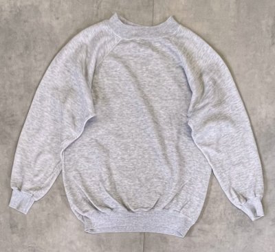 画像3: 90'S HANES ラグランスリーブ スウェットシャツ ヘザーグレー USA製 (VINTAGE)
